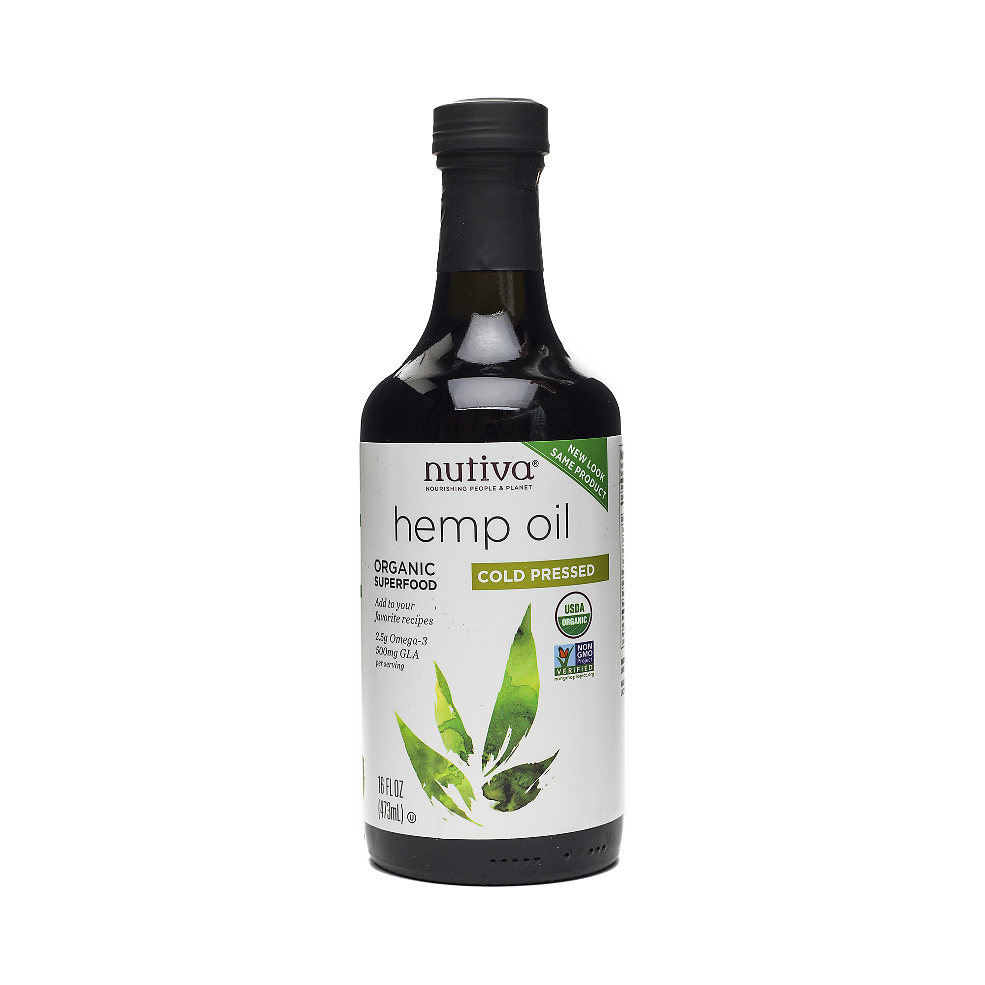 Organic Hemp Oil, Cold-Pressed