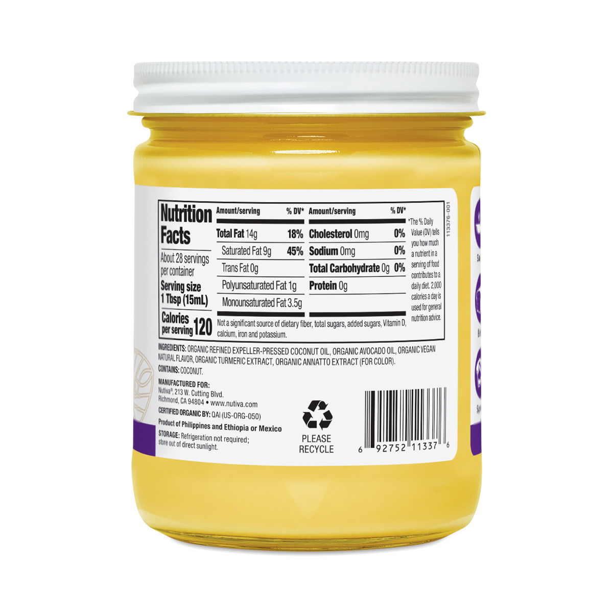Nutiva Organic Vegan Ghee Thrive Market