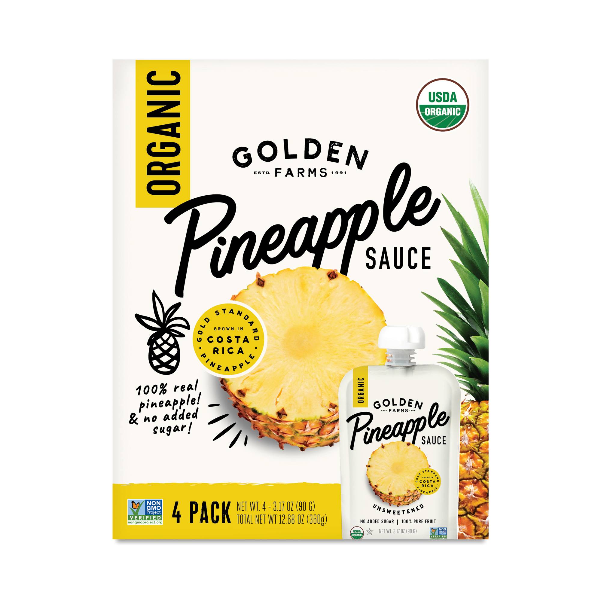 Organic Pineapple Sauce, Snack Pack