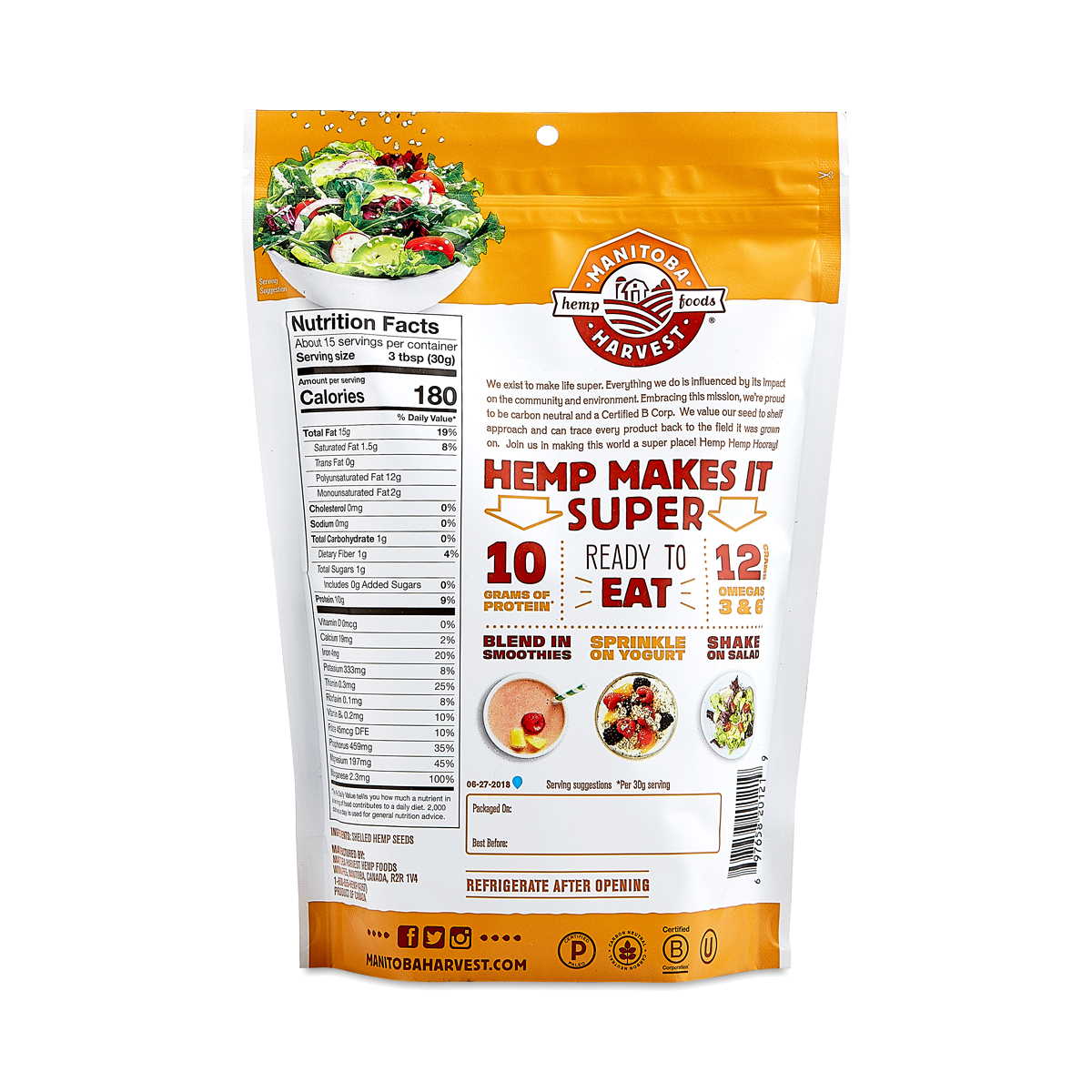 Hemp Hearts by Manitoba Harvest Thrive Market