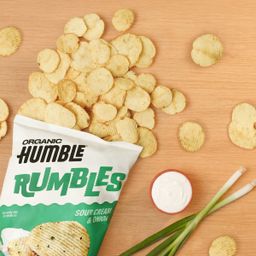 Organic Potato Chips, Sour Cream & Onion Rumbles