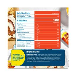 Breakfast Bars + Protein, Cinnamon Roll