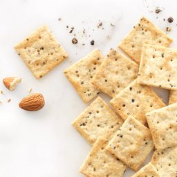 Cracked Black Pepper Almond Flour Crackers