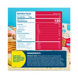 Chewy Granola Bars, Birthday Cake