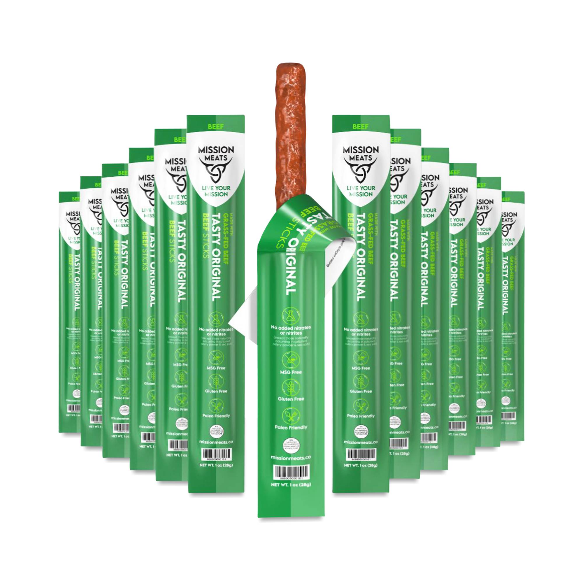 Grass-Fed Beef Sticks, Tasty Original