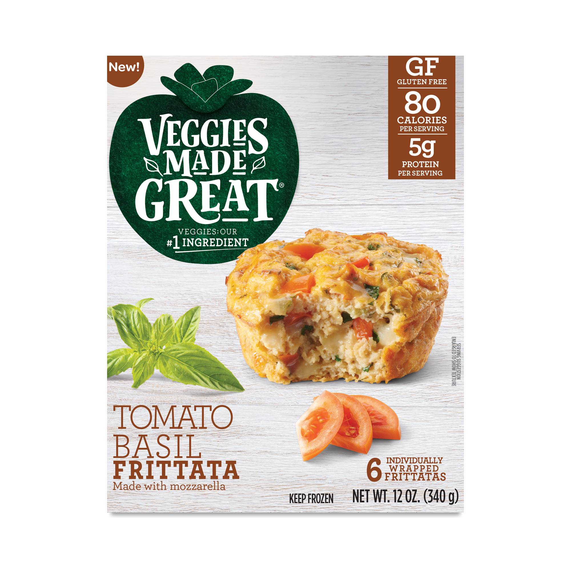 Gluten Free Frittata, Tomato Basil