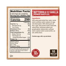 Protein-Packed Power Waffles, Buttermilk & Vanilla