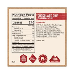 Protein-Packed Oatmeal Cup, Chocolate Chip