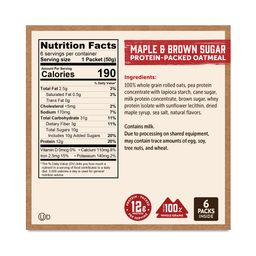 Protein Oatmeal Packets, Maple & Brown Sugar