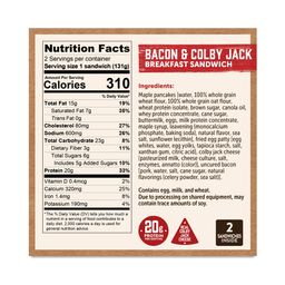 Breakfast Sandwich, Bacon & Colby Cheese