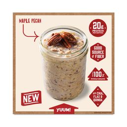 Protein-Packed Overnight Oats, Maple Pecan
