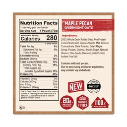 Protein-Packed Overnight Oats, Maple Pecan