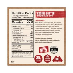 Protein-Packed Overnight Oats, Cookie Butter