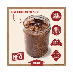 Protein-Packed Overnight Oats, Dark Chocolate Sea Salt