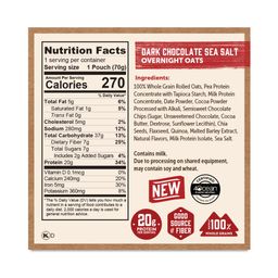 Protein-Packed Overnight Oats, Dark Chocolate Sea Salt