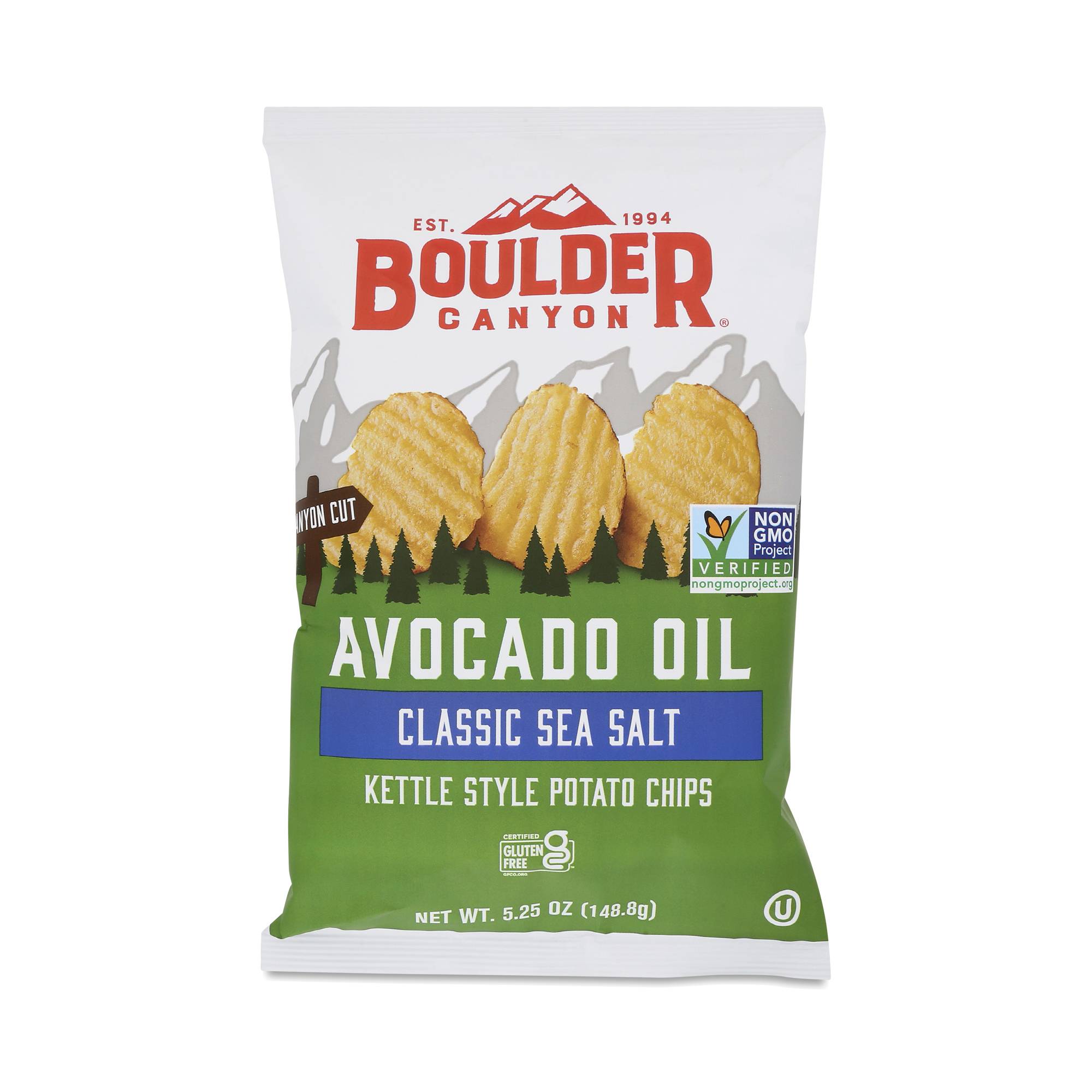 Avocado Oil Canyon Cut Kettle Style Potato Chips, Sea Salt