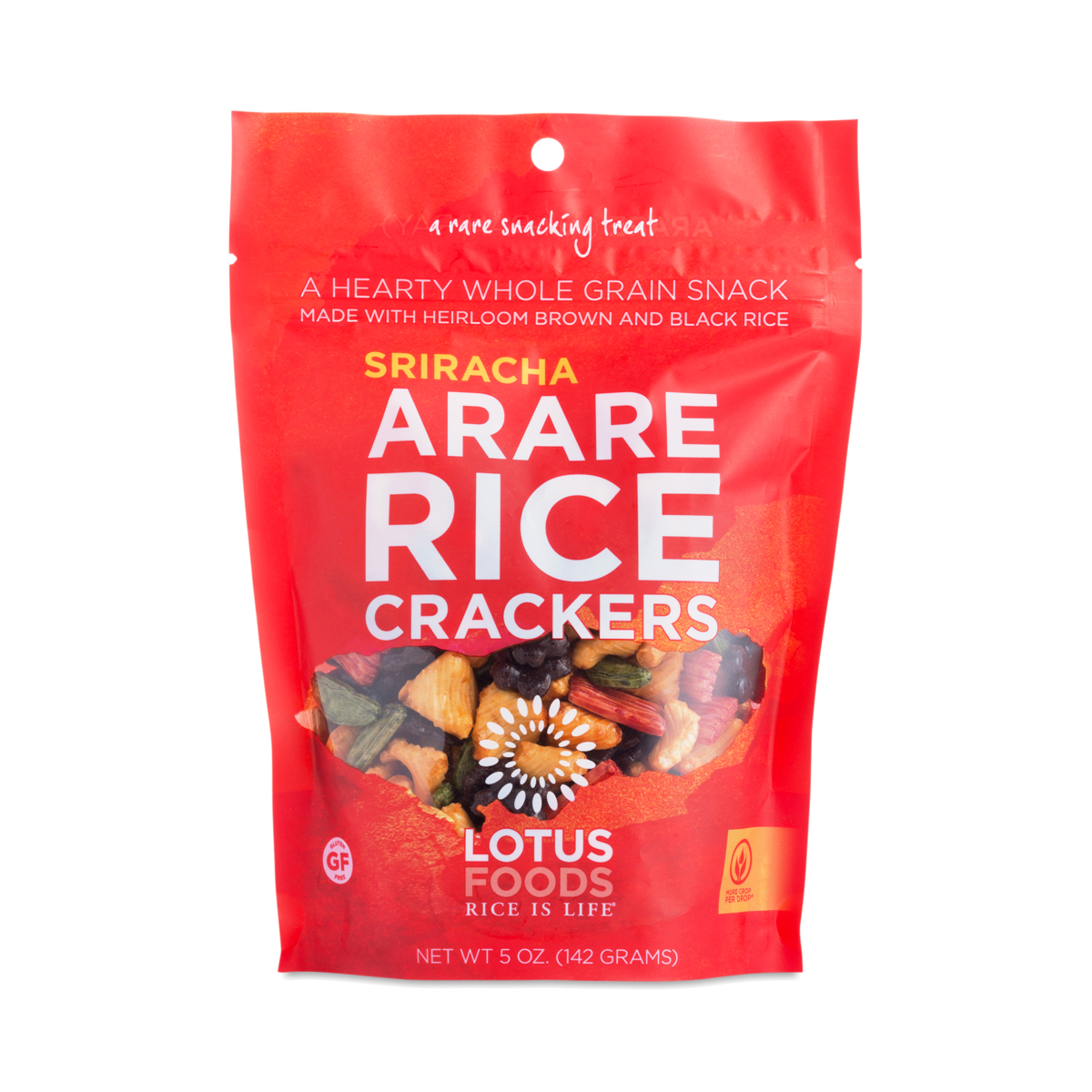 Lotus Foods Sriracha Arare Rice Crackers Thrive Market