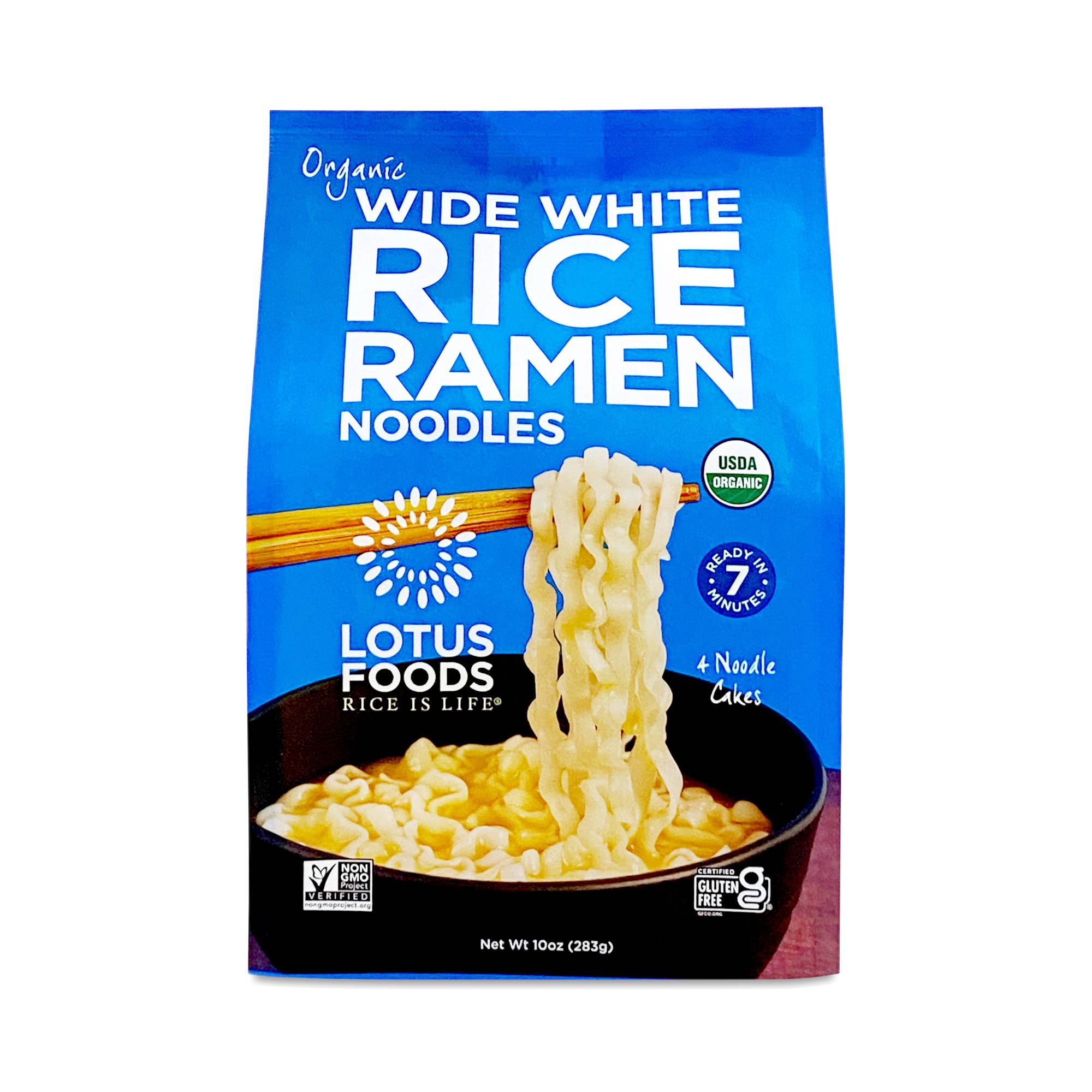 Organic Wide White Rice Ramen Noodles