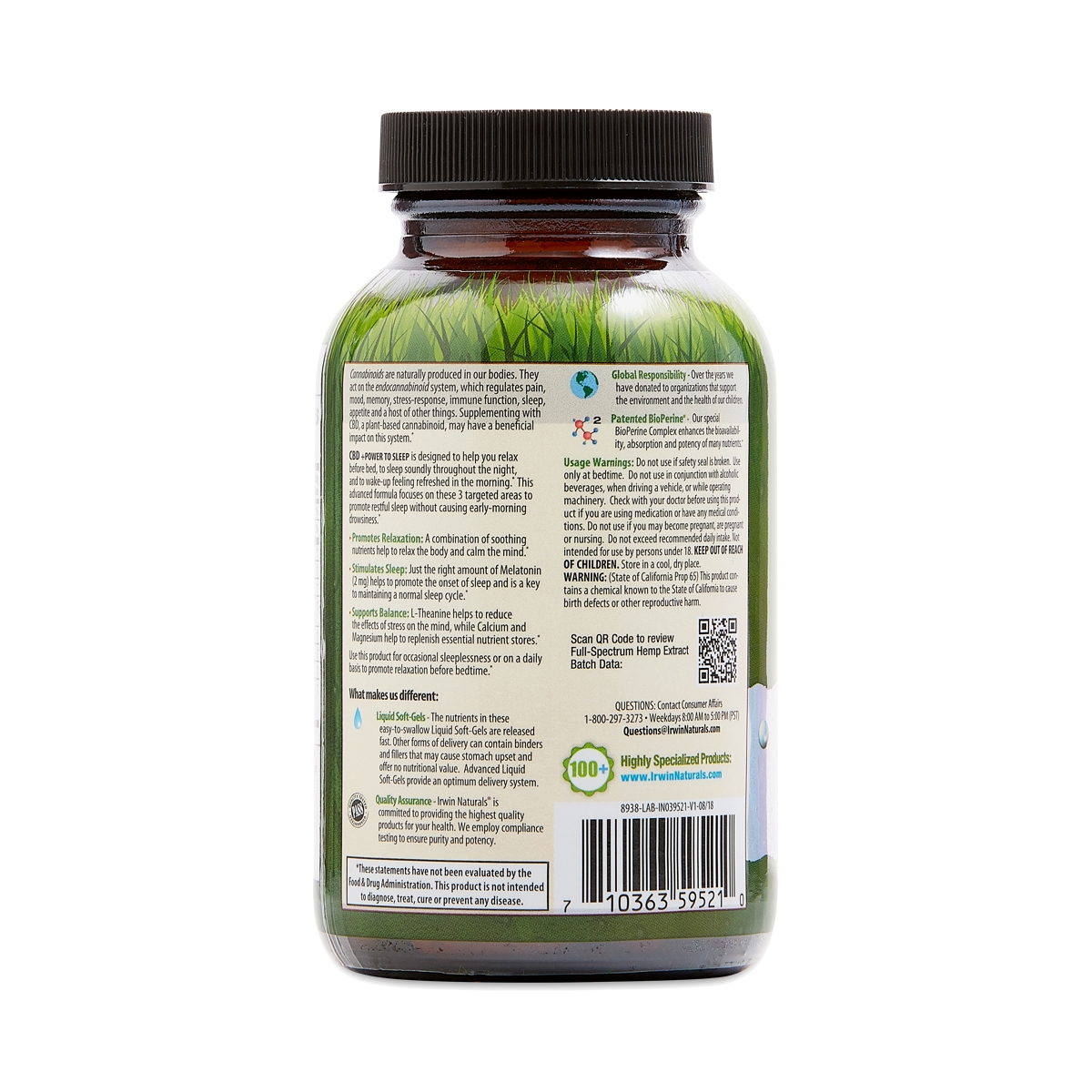 Irwin Naturals CBD + Power to Sleep Thrive Market