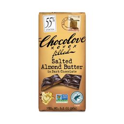 Salted Almond Butter Dark Chocolate Bar, 55% Cocoa