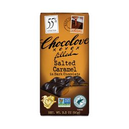 Salted Caramel Dark Chocolate Bar, 55% Cocoa