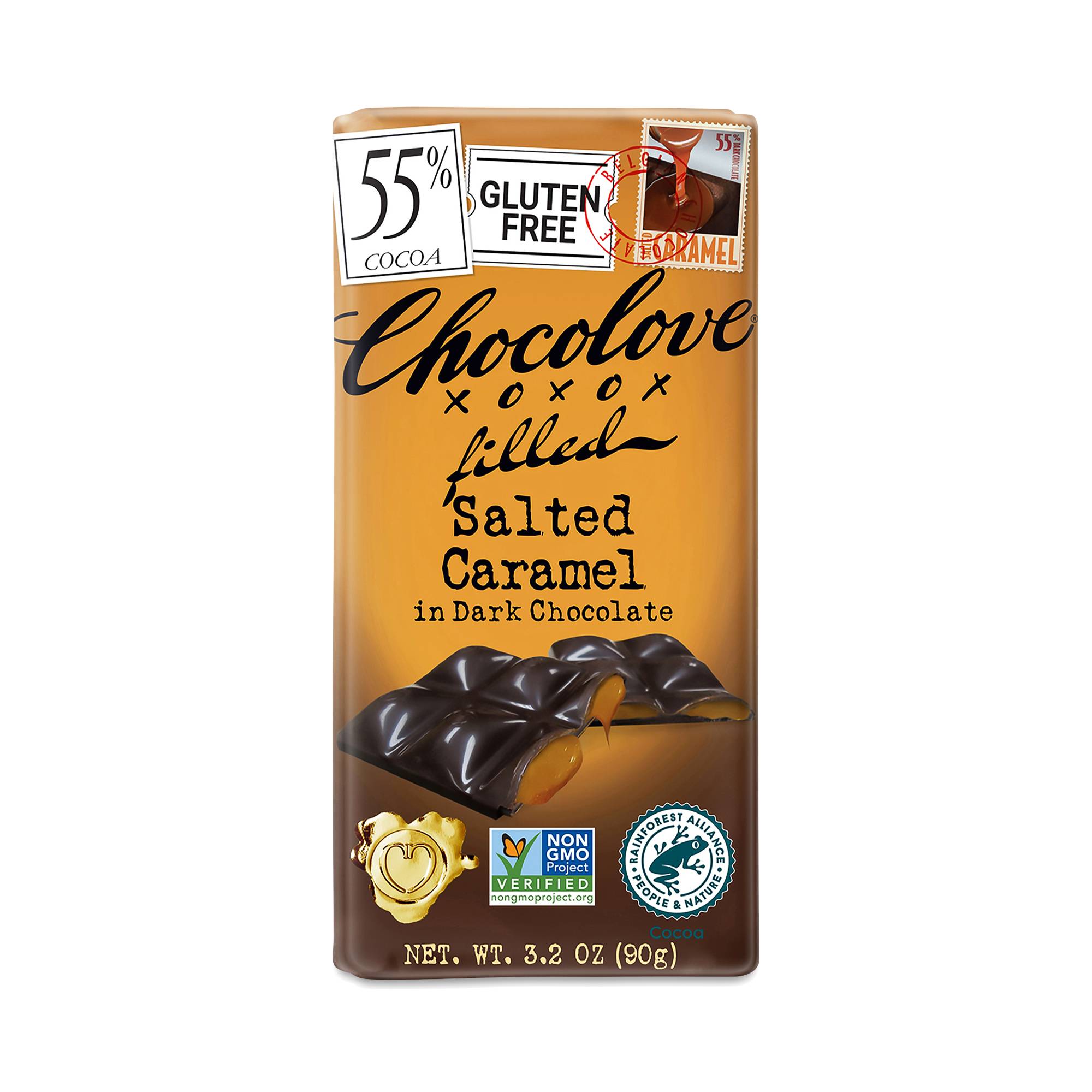 Salted Caramel Chocolate Bar 55% Cocoa