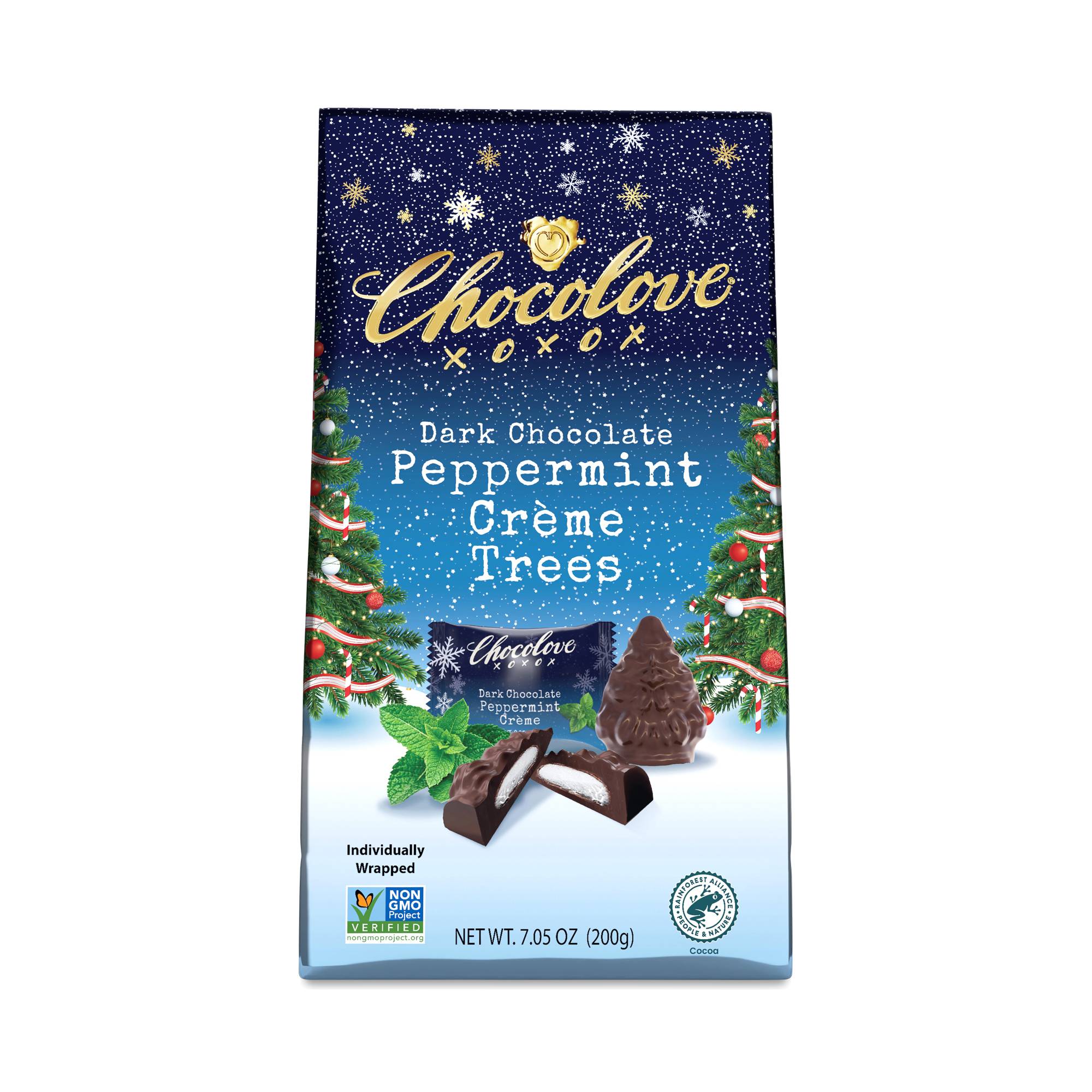 Dark Chocolate Peppermint Crème Trees