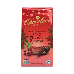 Very Cherry Filled Dark Chocolate Hearts