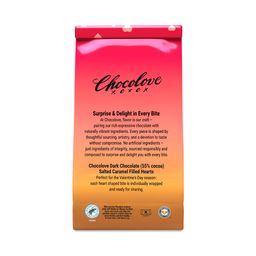 Salted Caramel Filled Dark Chocolate Hearts