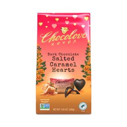 Salted Caramel Filled Dark Chocolate Hearts