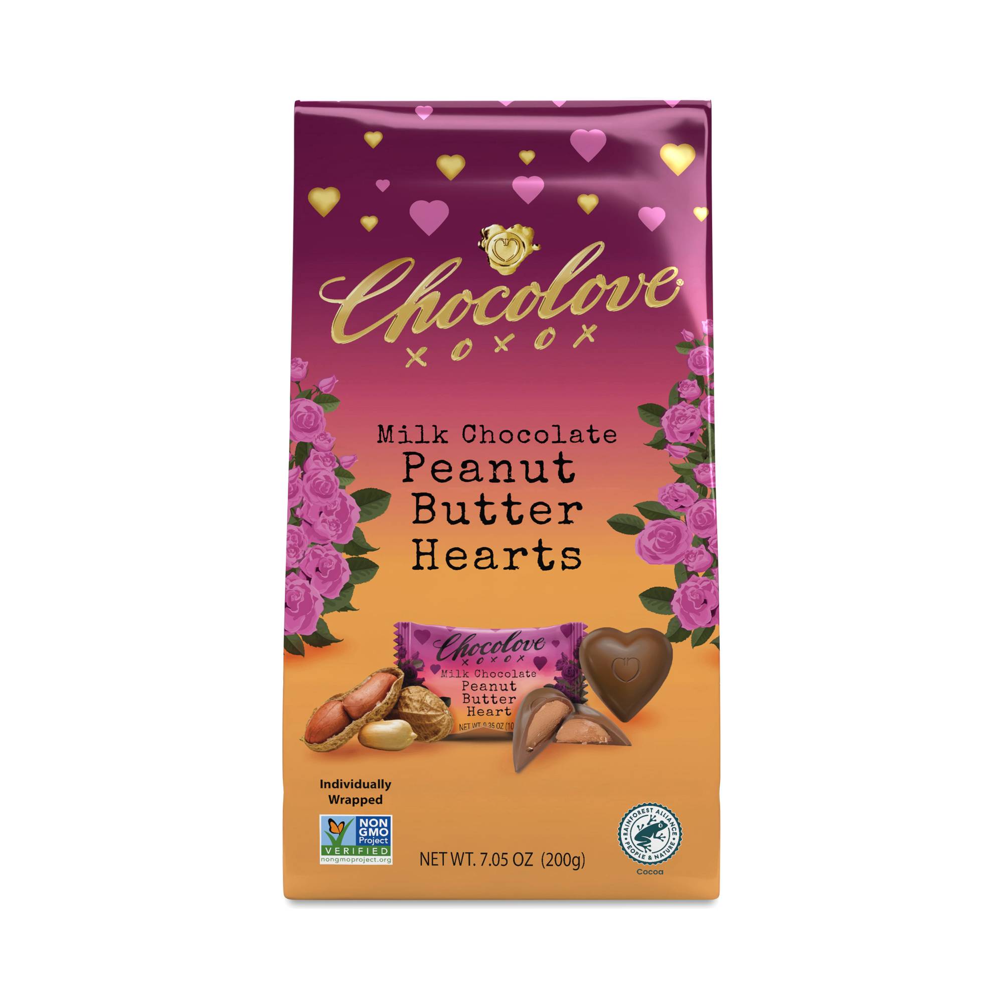 Peanut Butter Filled Milk Chocolate Hearts