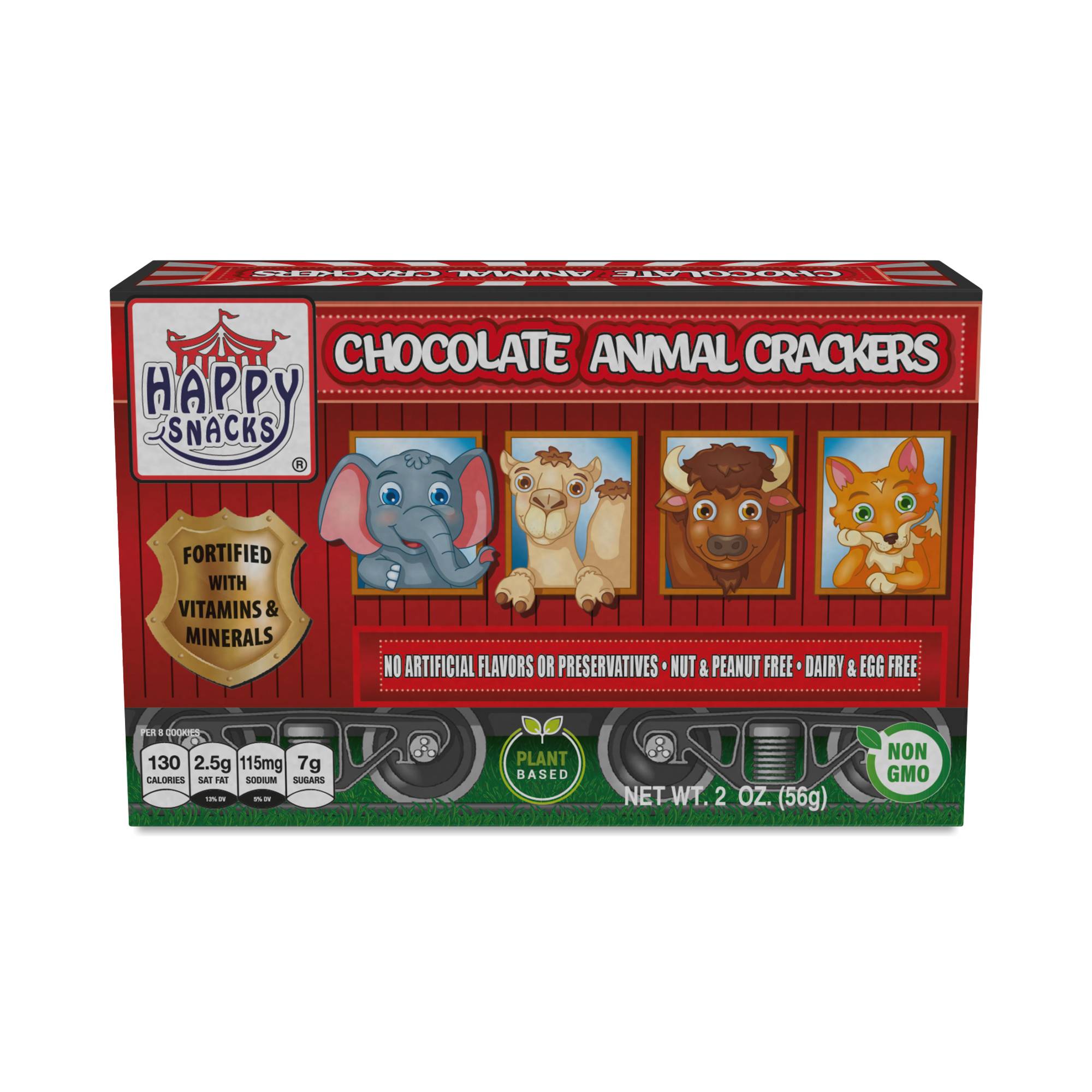 Animal Crackers, Chocolate, Single Snack Pack