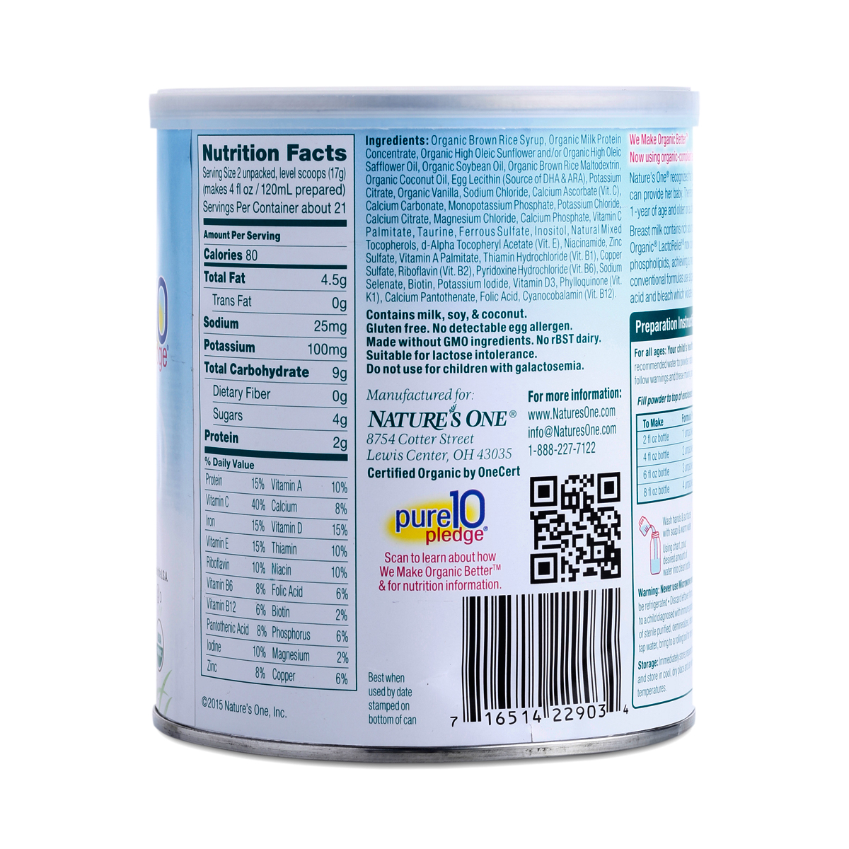 LactoRelief Toddler Formula by Baby's Only Organic Thrive Market