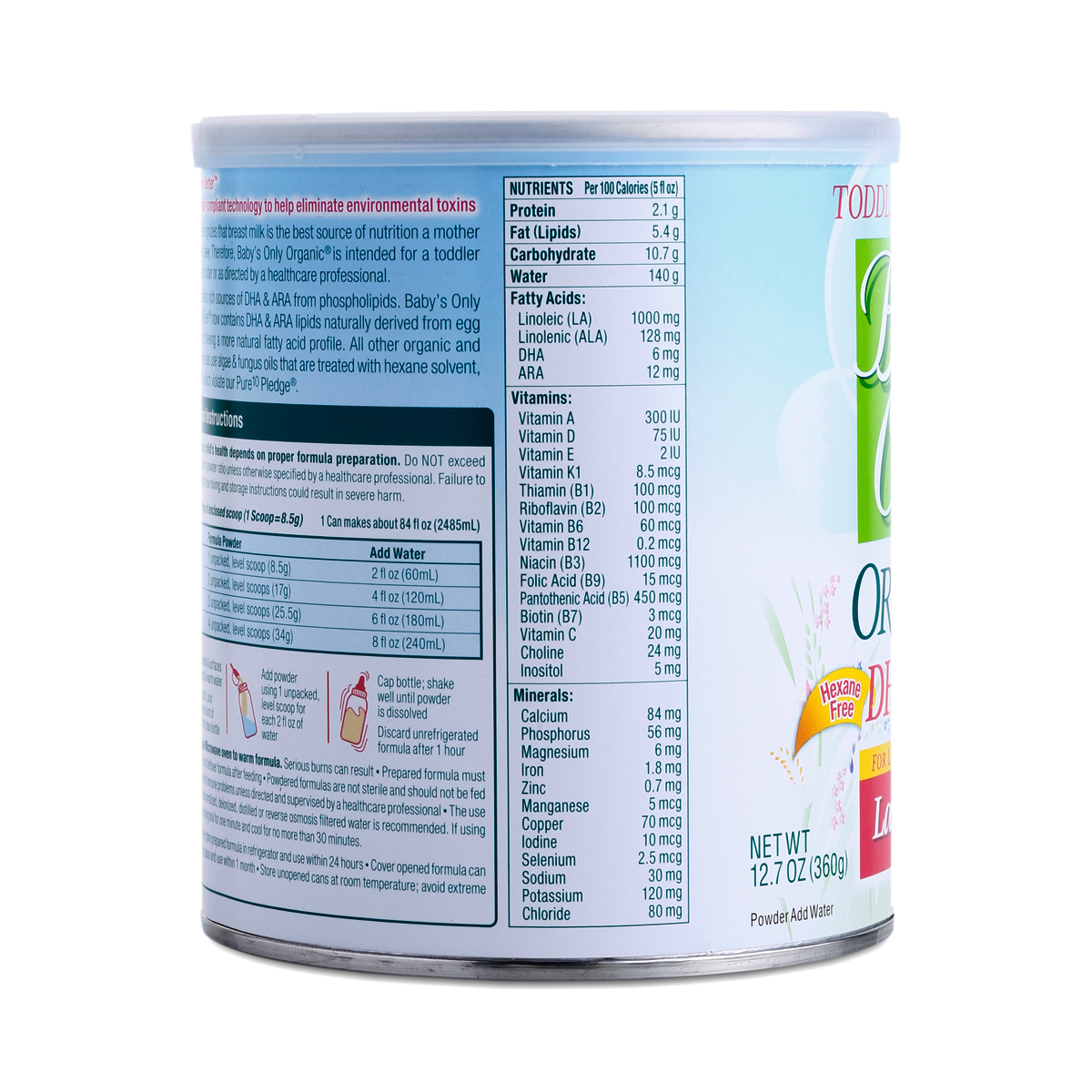 LactoRelief Toddler Formula by Baby's Only Organic Thrive Market