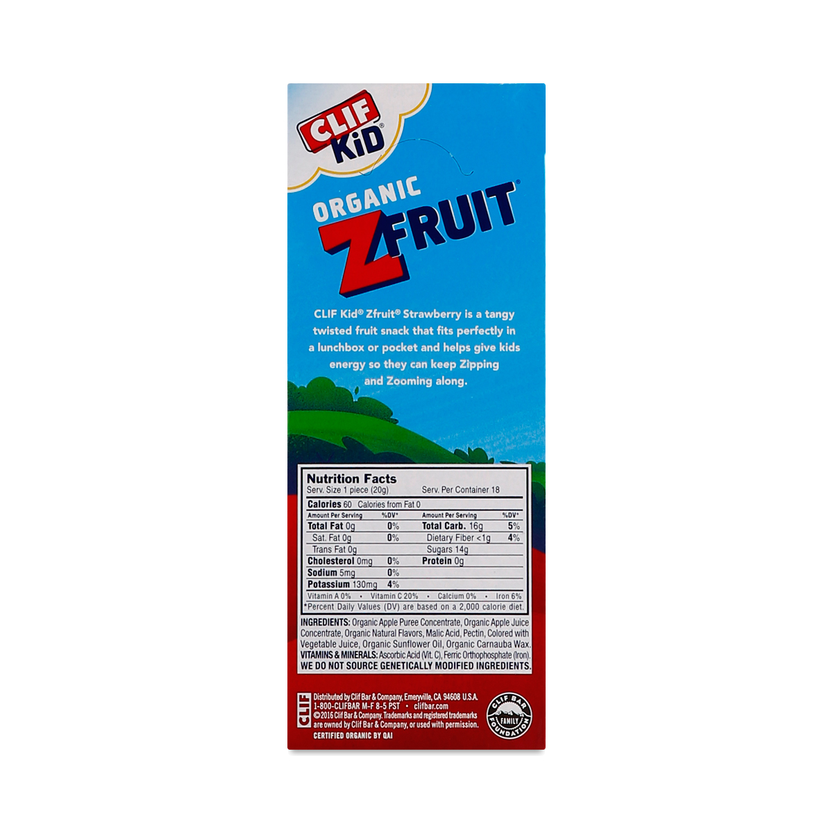 Clif Bar Kid ZFruit Strawberry Snack Clif Bar Kid ZFruit Strawberry Snack