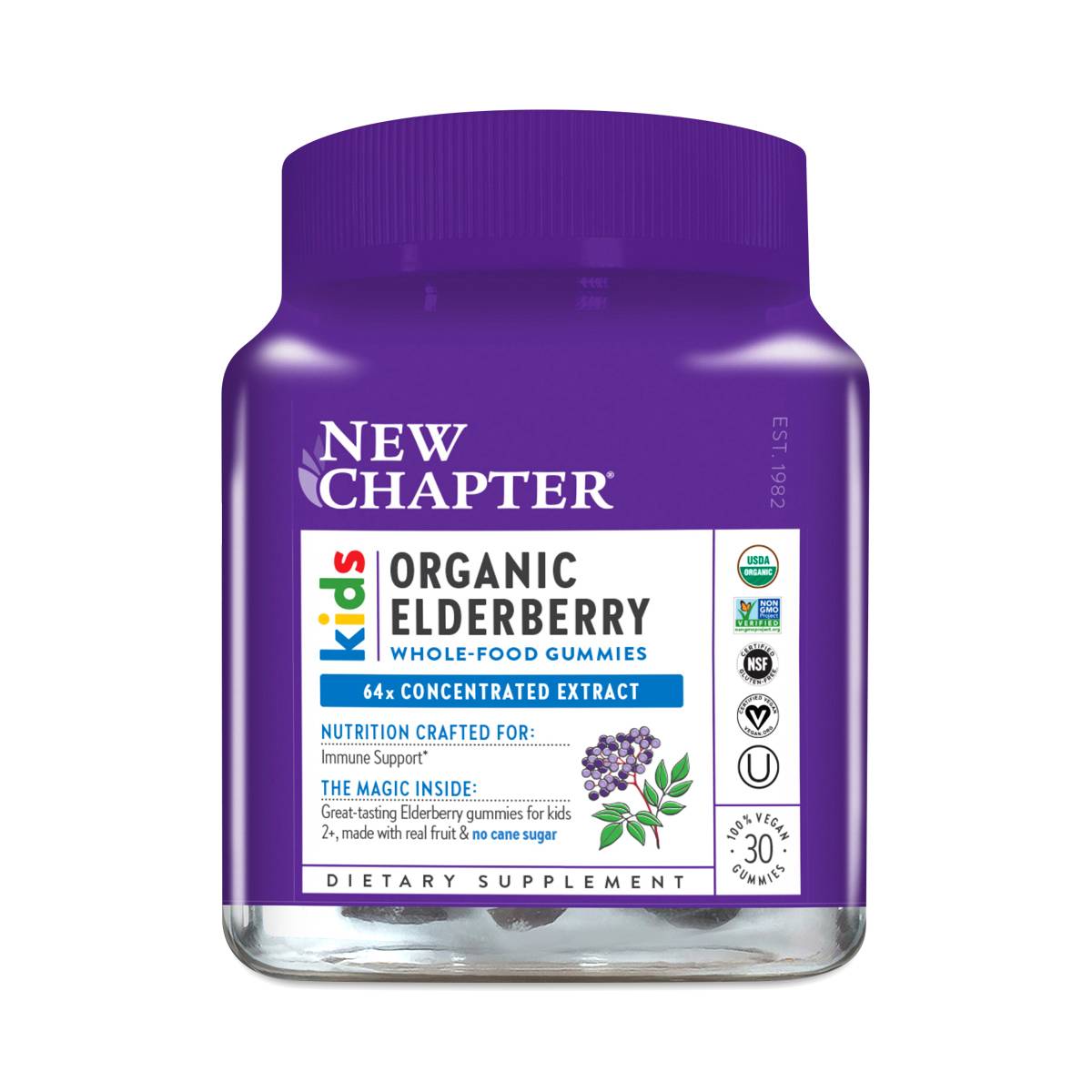Kids Organic Elderberry Whole-Food Gummies