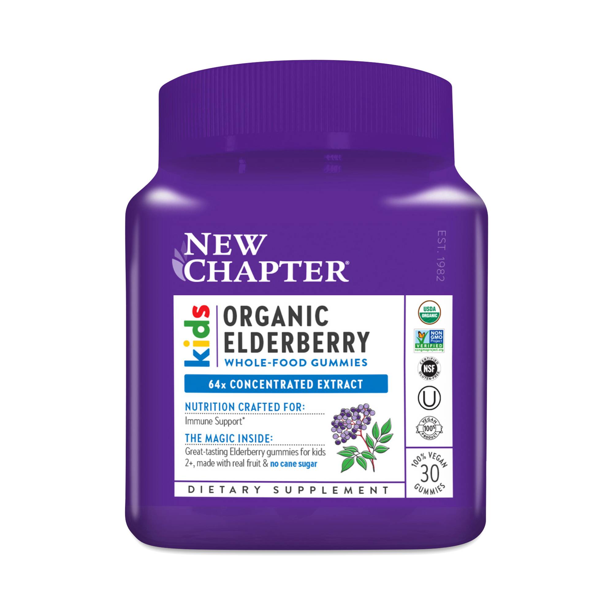 Kids Organic Elderberry Whole-Food Gummies