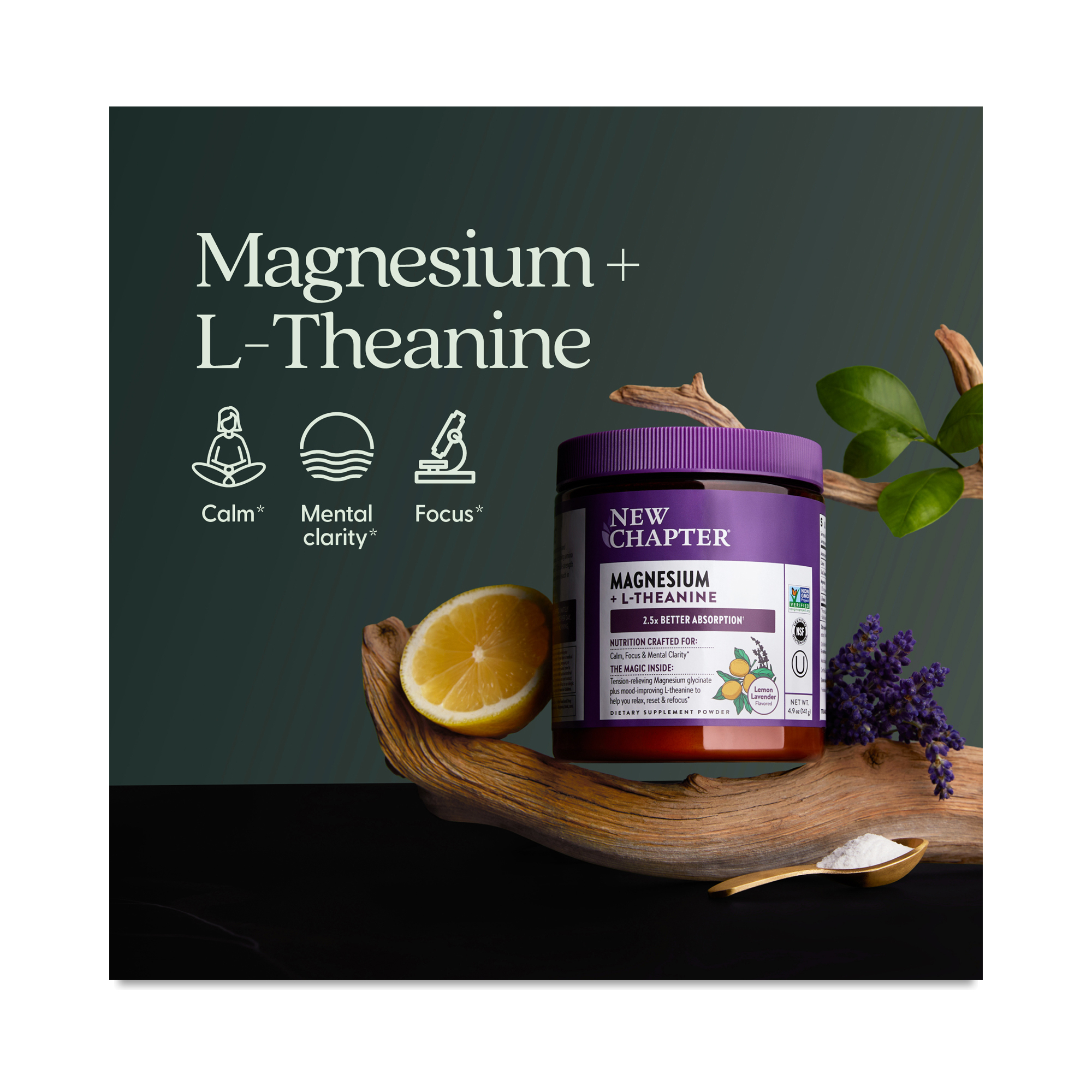 New Chapter Magnesium + L-Theanine | Thrive Market