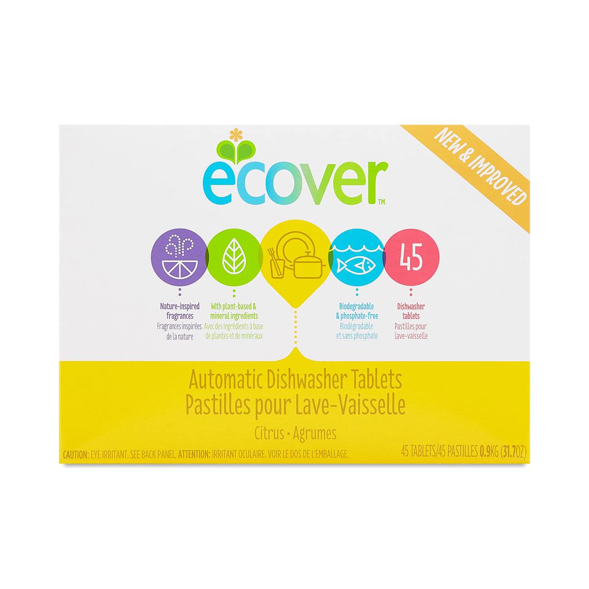 Ecover Automatic Dishwasher Tablets, Citrus, 45ct Thrive Market