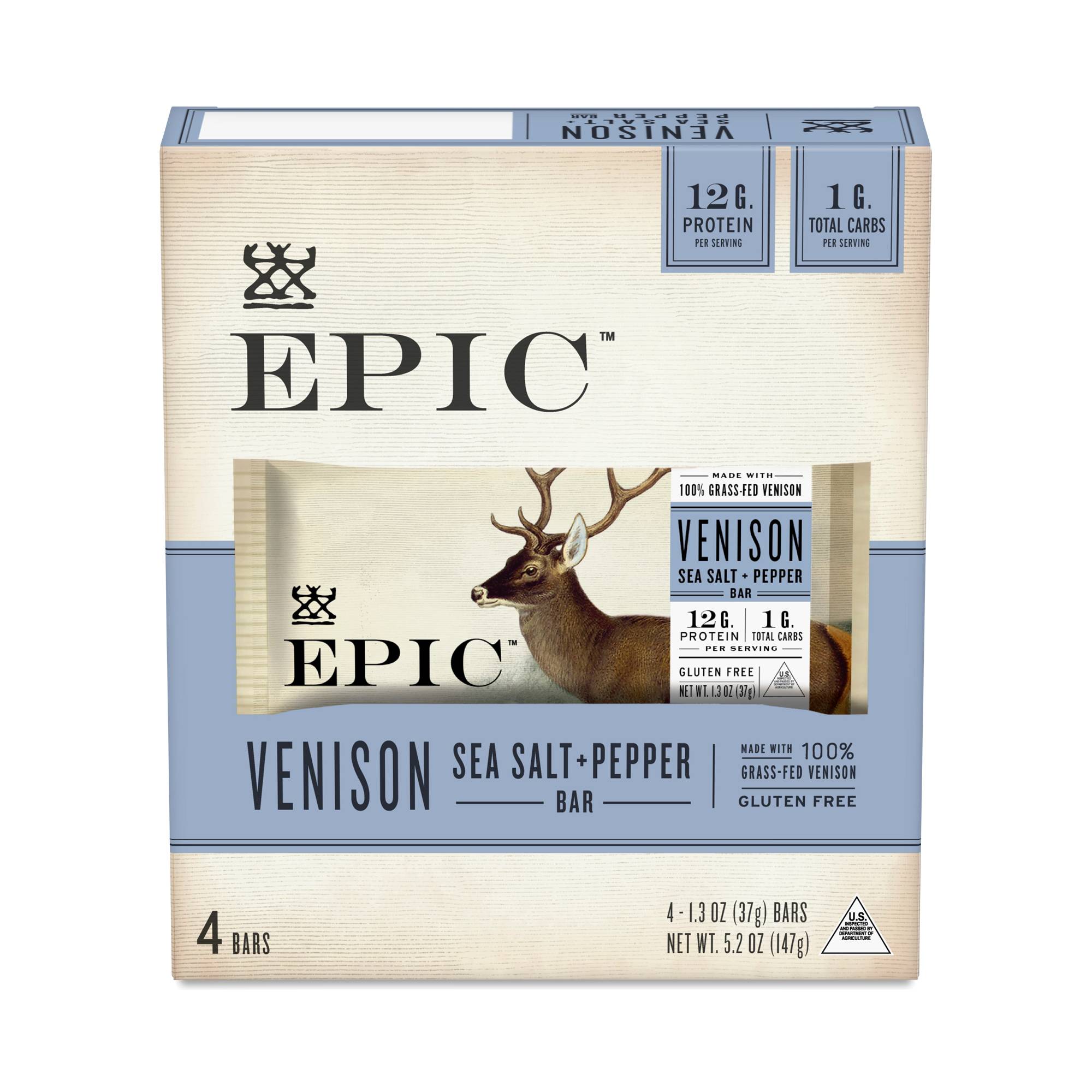 Venison Bar, Sea Salt & Pepper