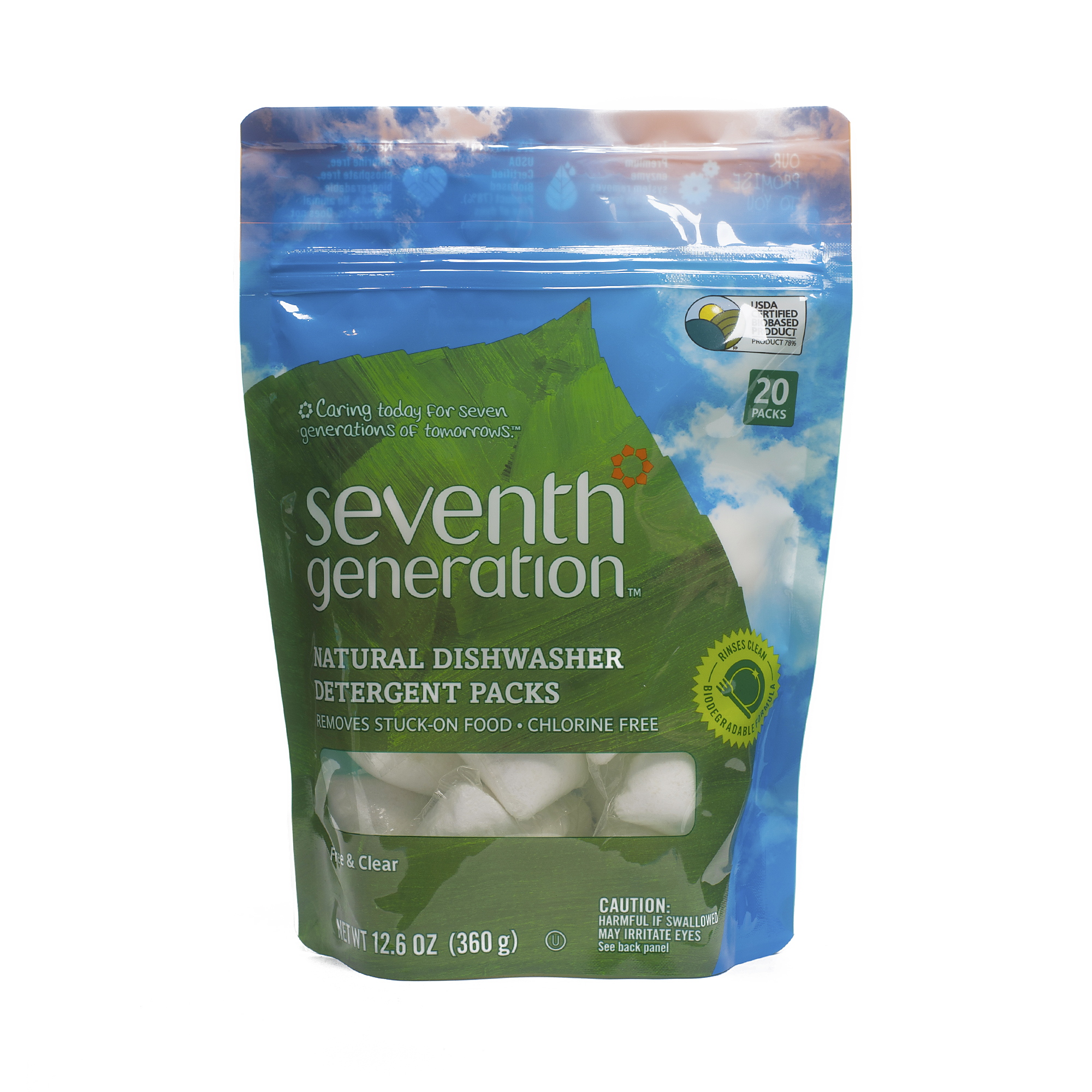 Automatic Dishwasher Detergent Packs, Free & Clear