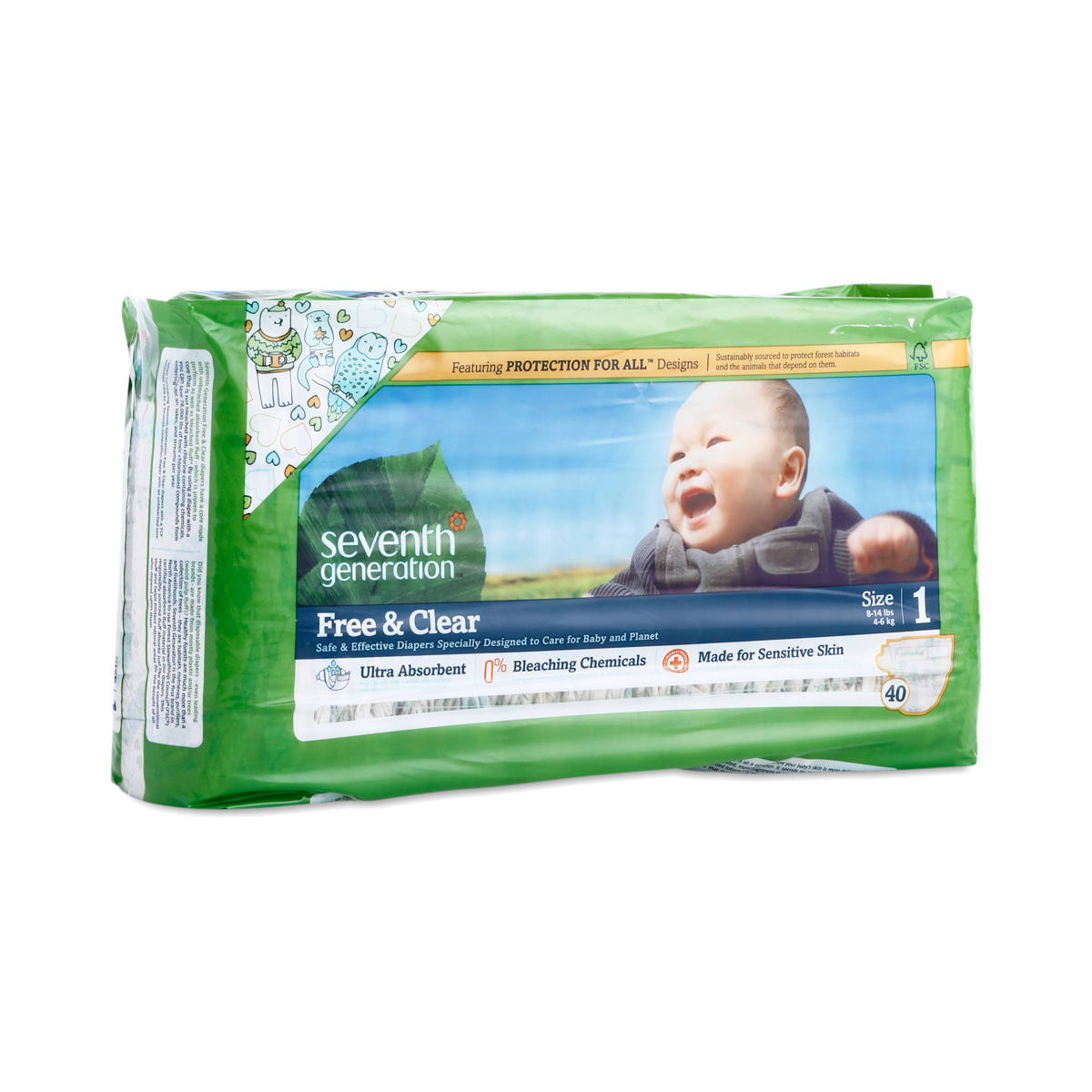 Baby Diapers, Size 1 (8-14 lbs)