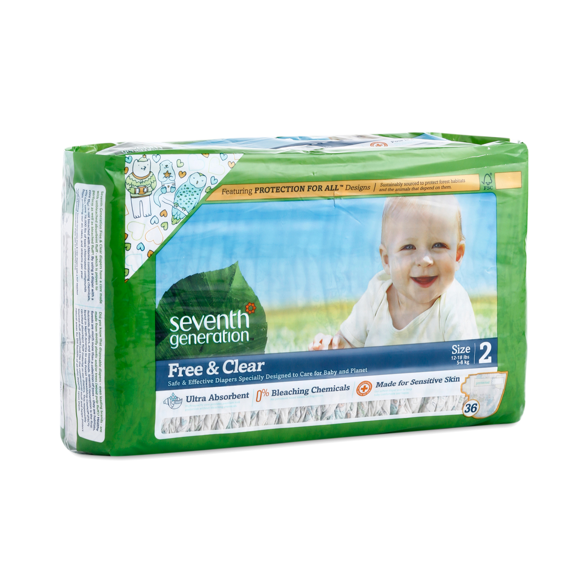 Baby Diapers, Size 2 (12-18 lbs)