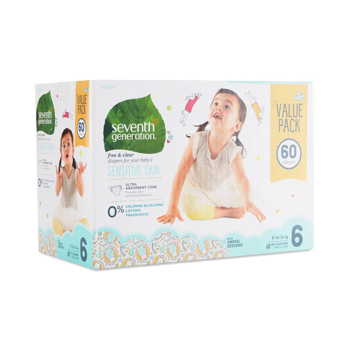 Size 6 Baby Diapers by Seventh Generation Thrive Market