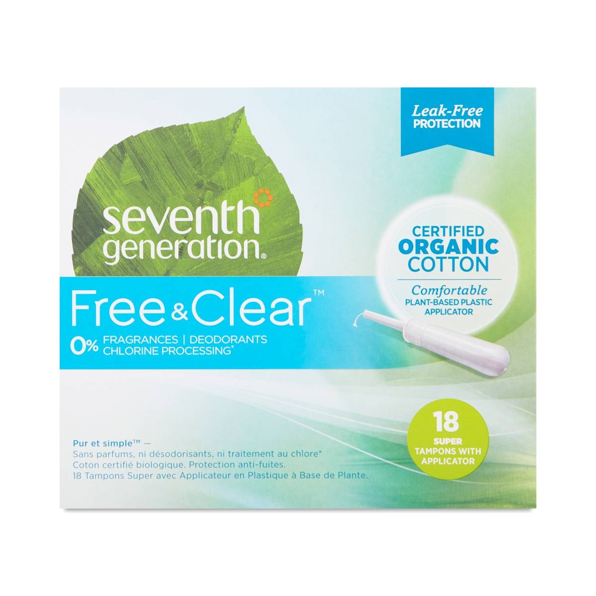 Seventh Generation Organic Cotton Tampons with Comfort Applicator