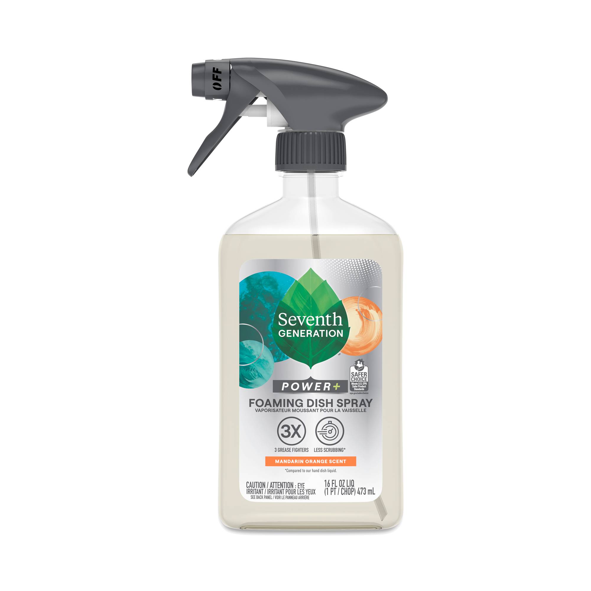 Power + Foaming Dish Spray, Mandarin Orange