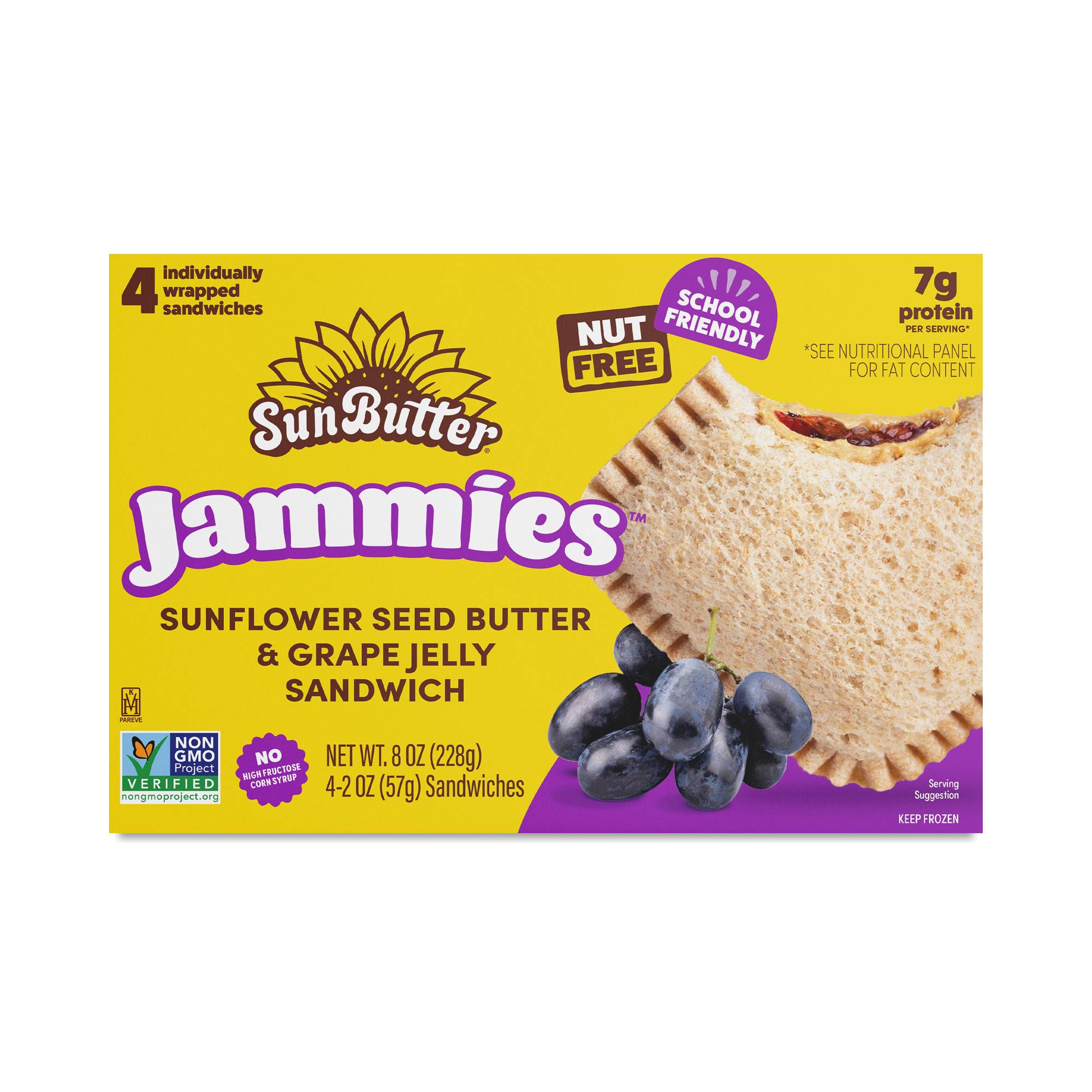 Jammies, Sunflower Seed Butter & Grape Jelly Sandwich