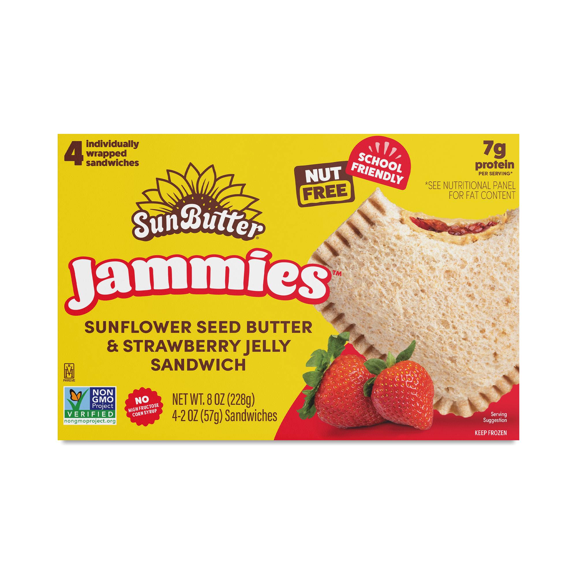 Jammies, Sunflower Seed Butter & Strawberry Jelly Sandwich