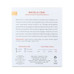 Organic Black Tea & Botanicals, Masala Chai