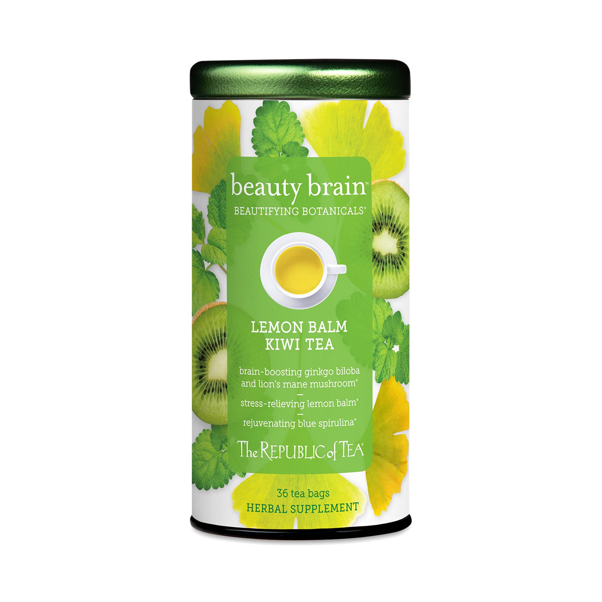 Beauty Brain Tea, Lemon Balm Kiwi